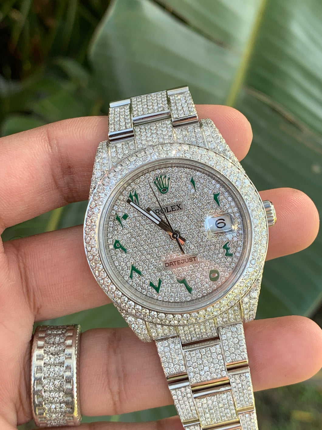 factory iced out rolex