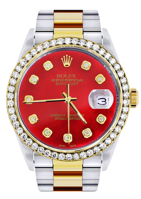 Rolex Datejust Diamond Dial 36MM Two-Tone Jubilee Ref# 16233 –