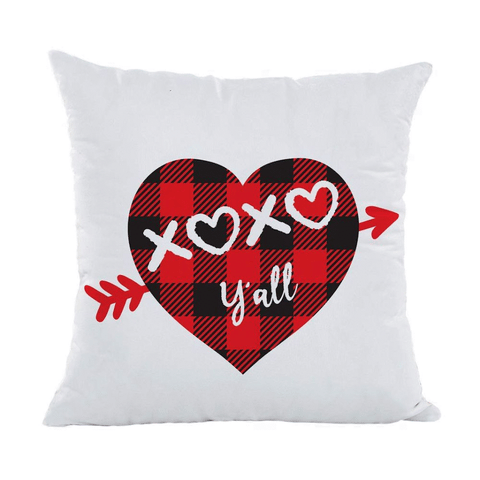 XOXO Y'all Throw Pillow Cover Cushion Case for Sofa Couch Valentines D –  sparklingselections