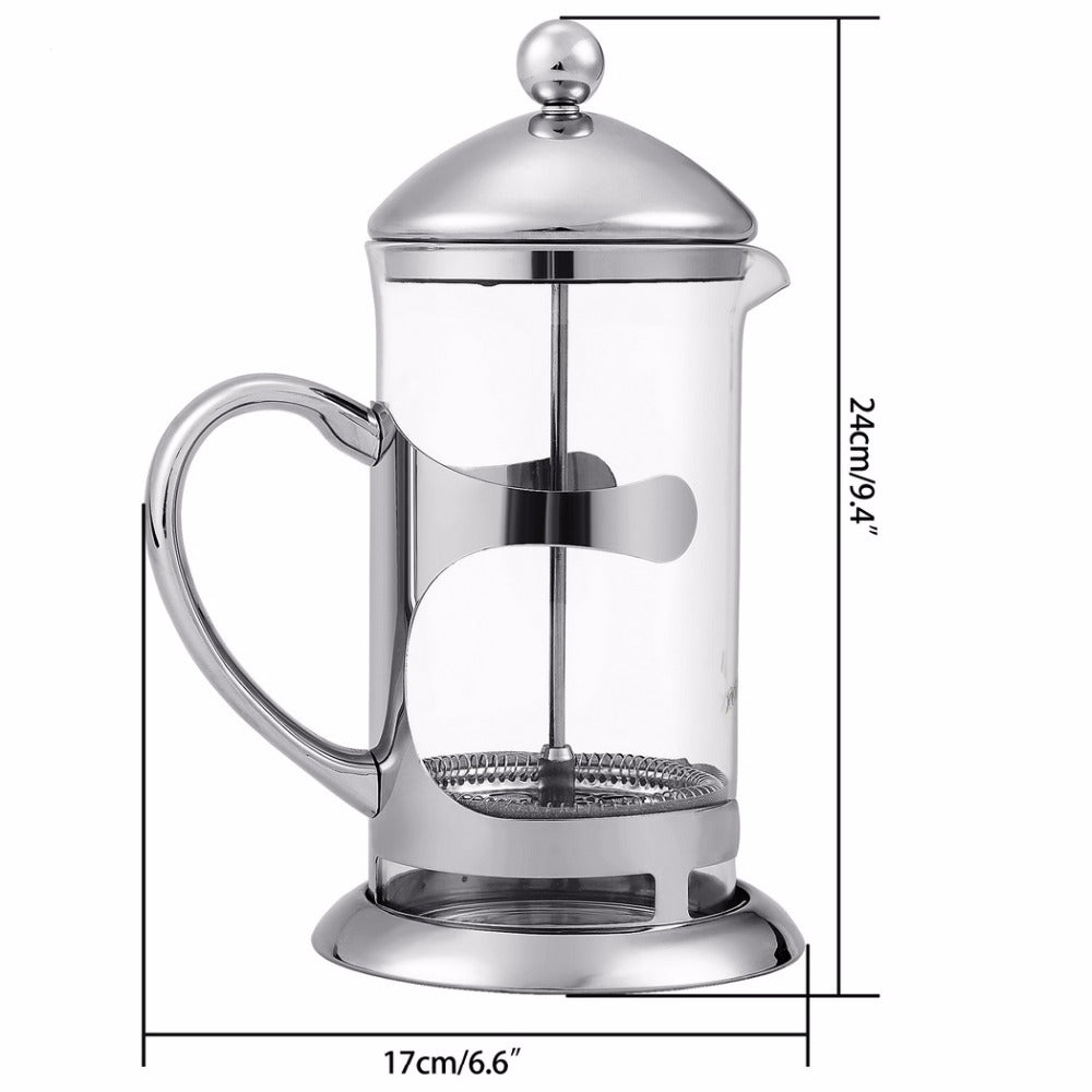 Dropship Large French Press Coffee Maker; Stainless Steel French