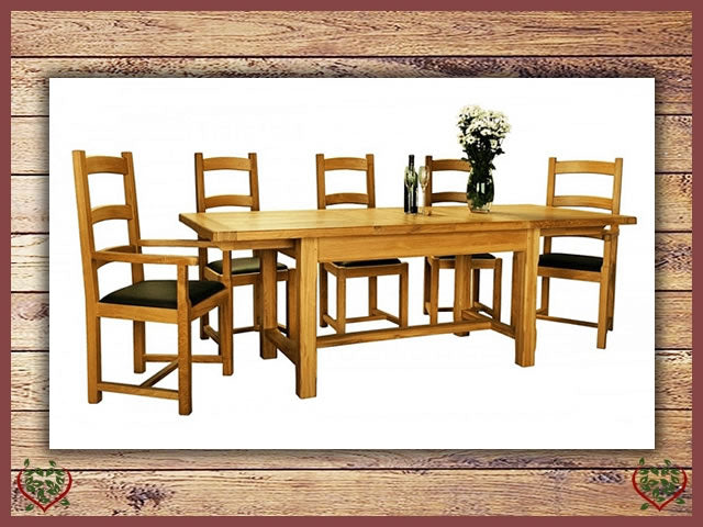 country wooden table and chairs