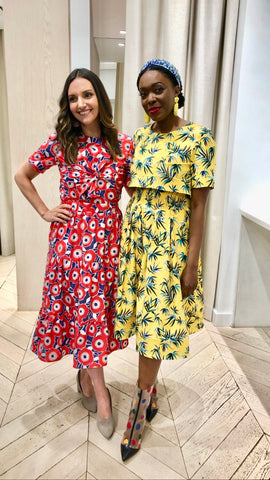 Brit Morin and Autumn Adeigbo at Autumn Adeigbo's Rent The Runway's NYC flagship launch