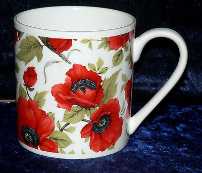 Poppy 1 pint bone china mug - Poppies all around mug – crackinchina