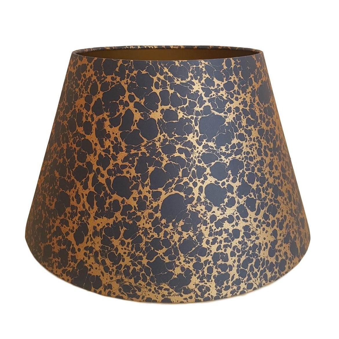 navy blue and gold lampshade