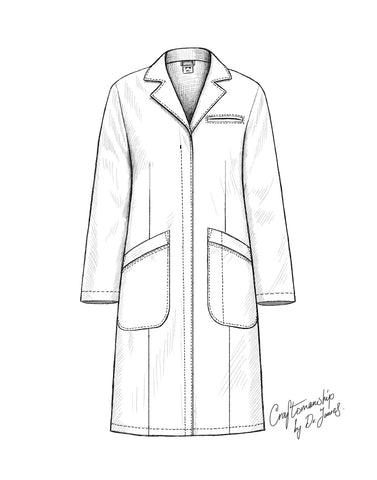 white lab coat by dr james