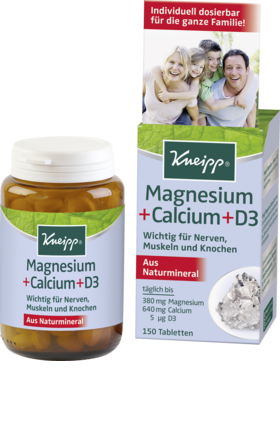 Magnesium Calcium Vitamin D3 Tablets 150 Tablets Kneipp