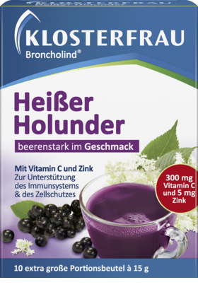 Broncholind Hot Elderberry Hot Drink Bag 10 X 15 G Pieces Klosterfr Buywest