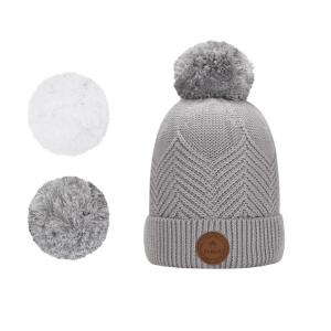 Clover Gris clair - Bonnet sans pompon