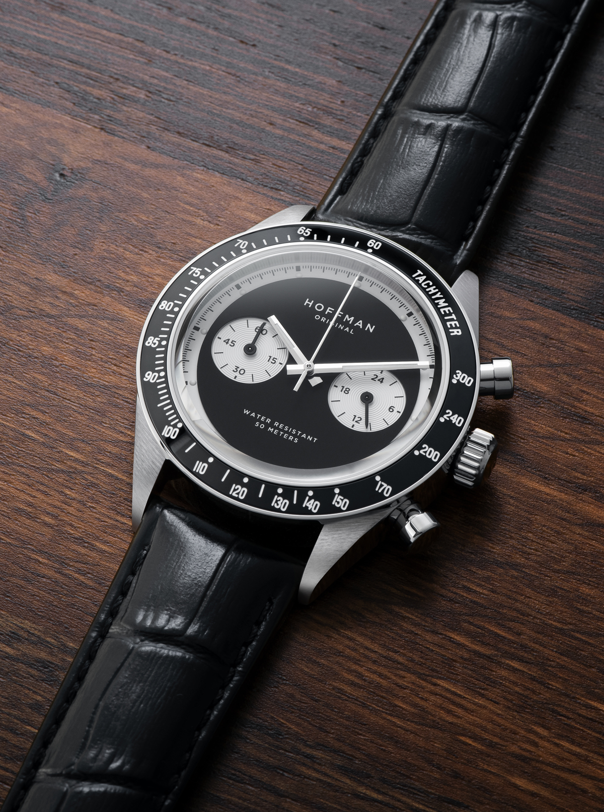Chronograph 40mm - Steel | Reverse Panda Dial | Sports Watch - HOFFMAN