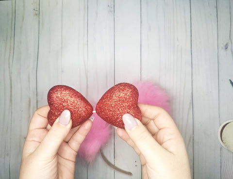 DIY: $8 Fur Pom Pom Valentine's Day Mouse Ears – ThisDFLove
