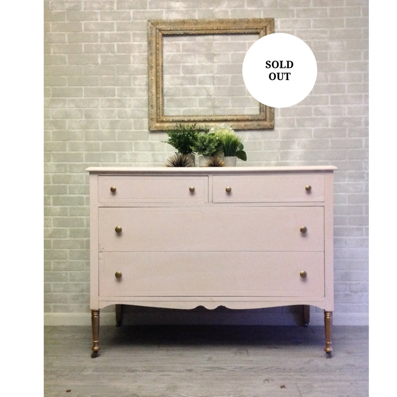 Pink Dresser With Gold Knobs Revisit Warehouse