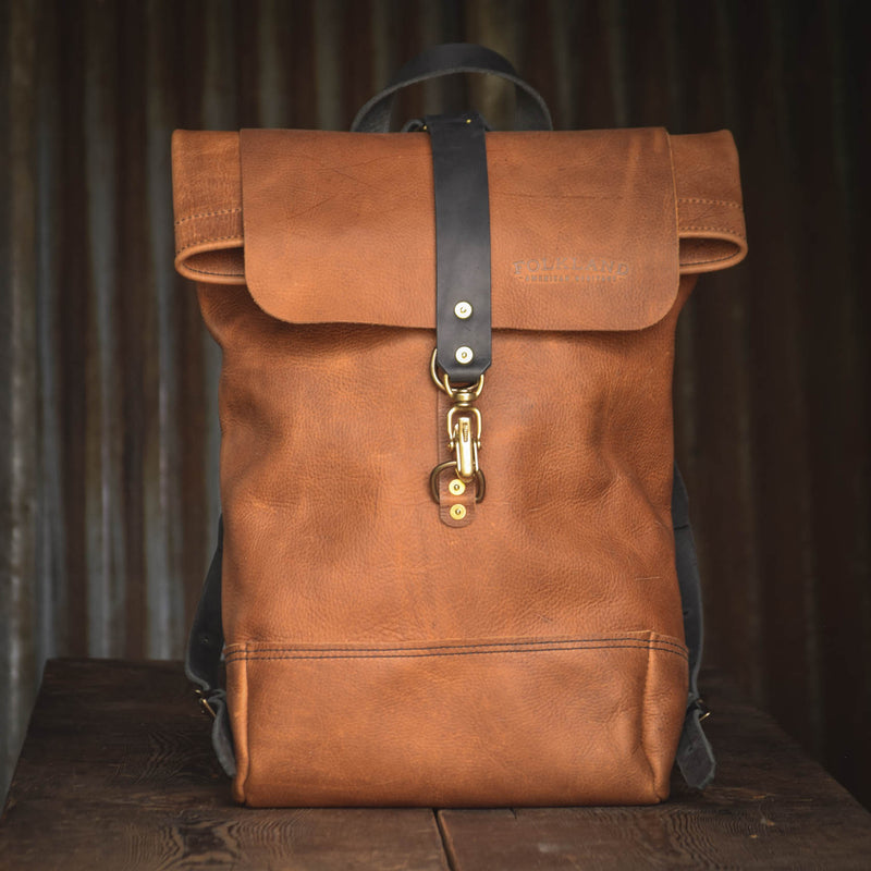 Rolltop Pack in Canvas and Leather, Sturdy Backpack, PNW USA Made ...