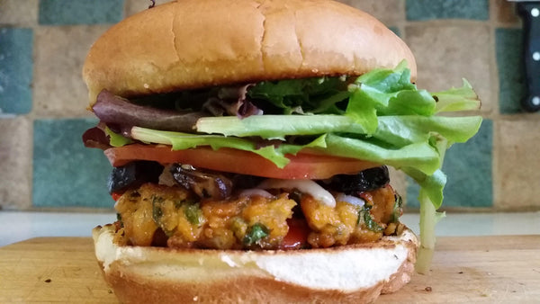 spicy lentil veggie burger