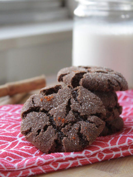 healthy harvest mexican hot chocolate snickerdoodle cookies (vegan)