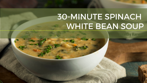30 minute spinach white bean soup