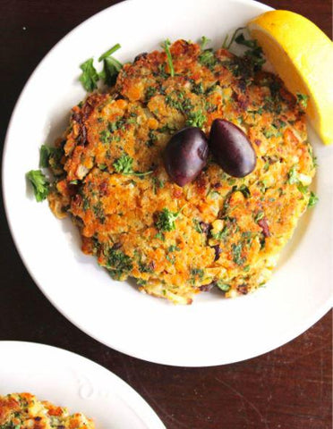 Savory Lentil Pancake with olives