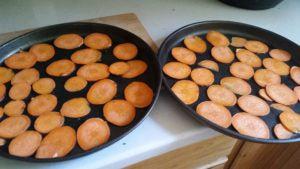 homemade healthy olive oil baked sweet potato chips 