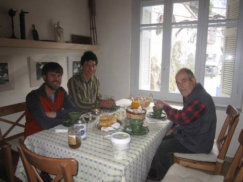 traditional family meal in greece