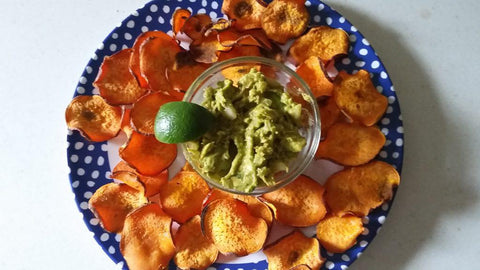 homemade healthy olive oil baked sweet potato chips 