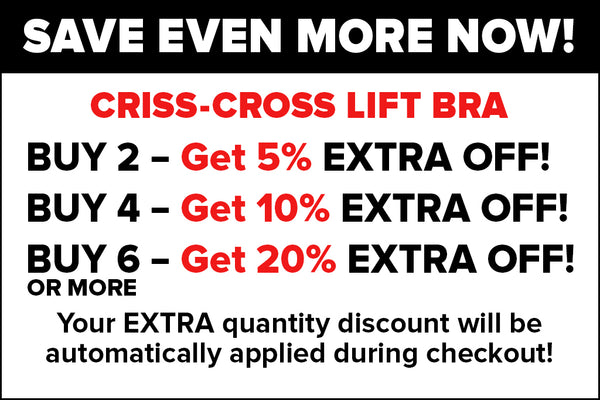 Criss-Cross Lift Bra Quantity Discounts