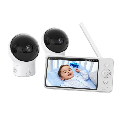 Phone Baby günstig Kaufen-Baby Monitor E110 zwei Kamera. Baby Monitor E110 zwei Kamera <![CDATA[MEHR SEHEN: Der erweiterte 5-Zoll-Display mit starker 720p-Auflösung ist 10x detailgetreuer und präziser als übliche 240p-Babyphones.   WEITWINKELOBJEKTIV: Keine zusätzlichen Objekt