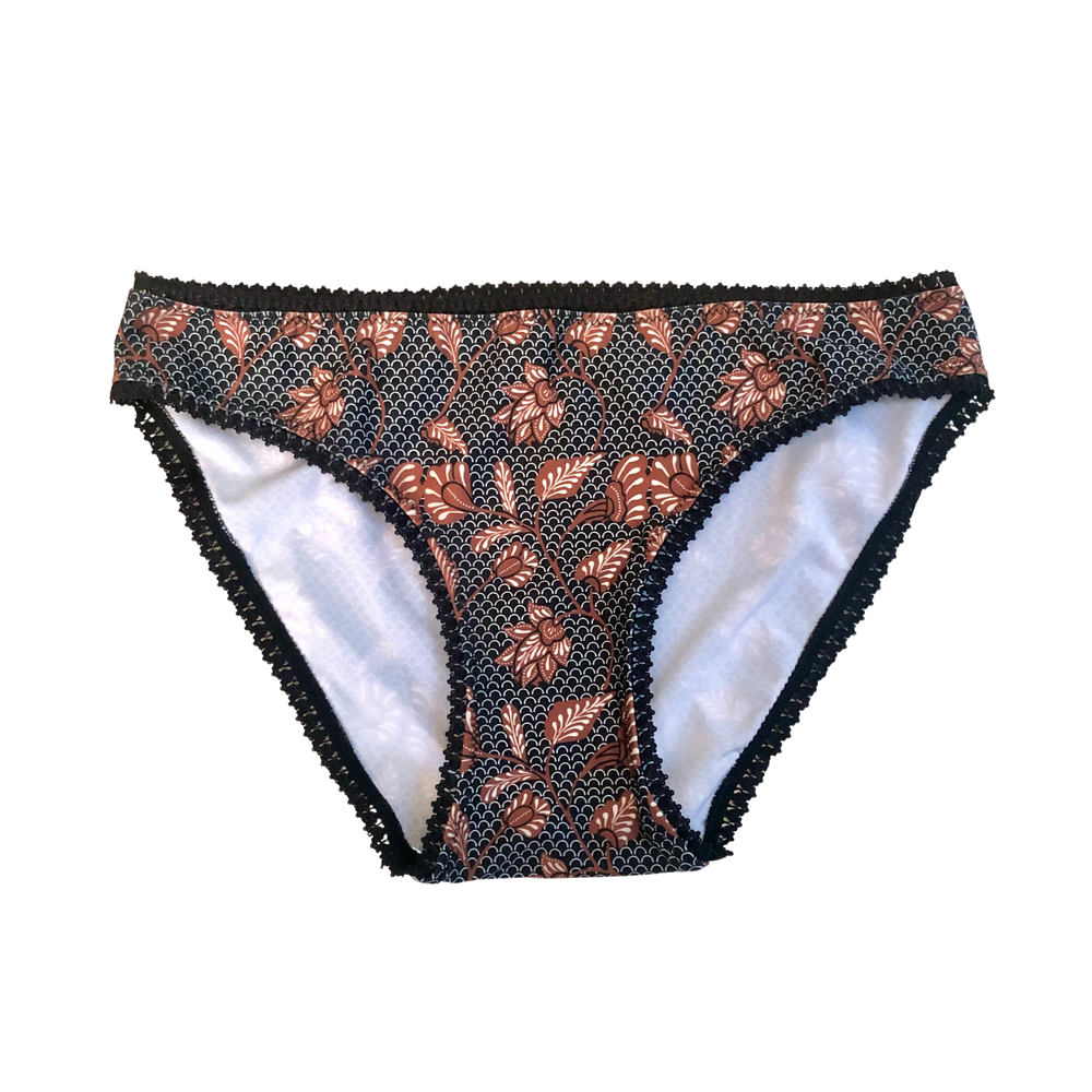 BLUE BATIK ~ LACE  ECO SWIM INTIMATES KNICKERS – KARTINI The Label