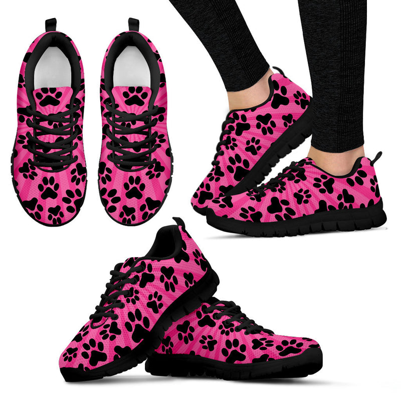 black and pink womens sneakers