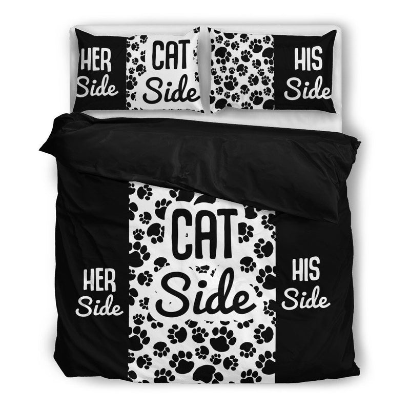 His Side Her Side Cat Side Duvet Set Black Need Those Sneakers