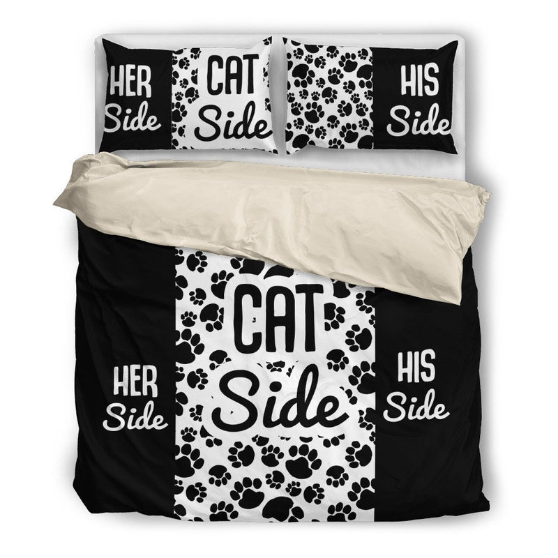 His Side Her Side Cat Side Duvet Set Black Need Those Sneakers