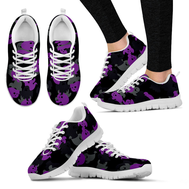 Ghost Camo Black Purple Womens Sneaker 