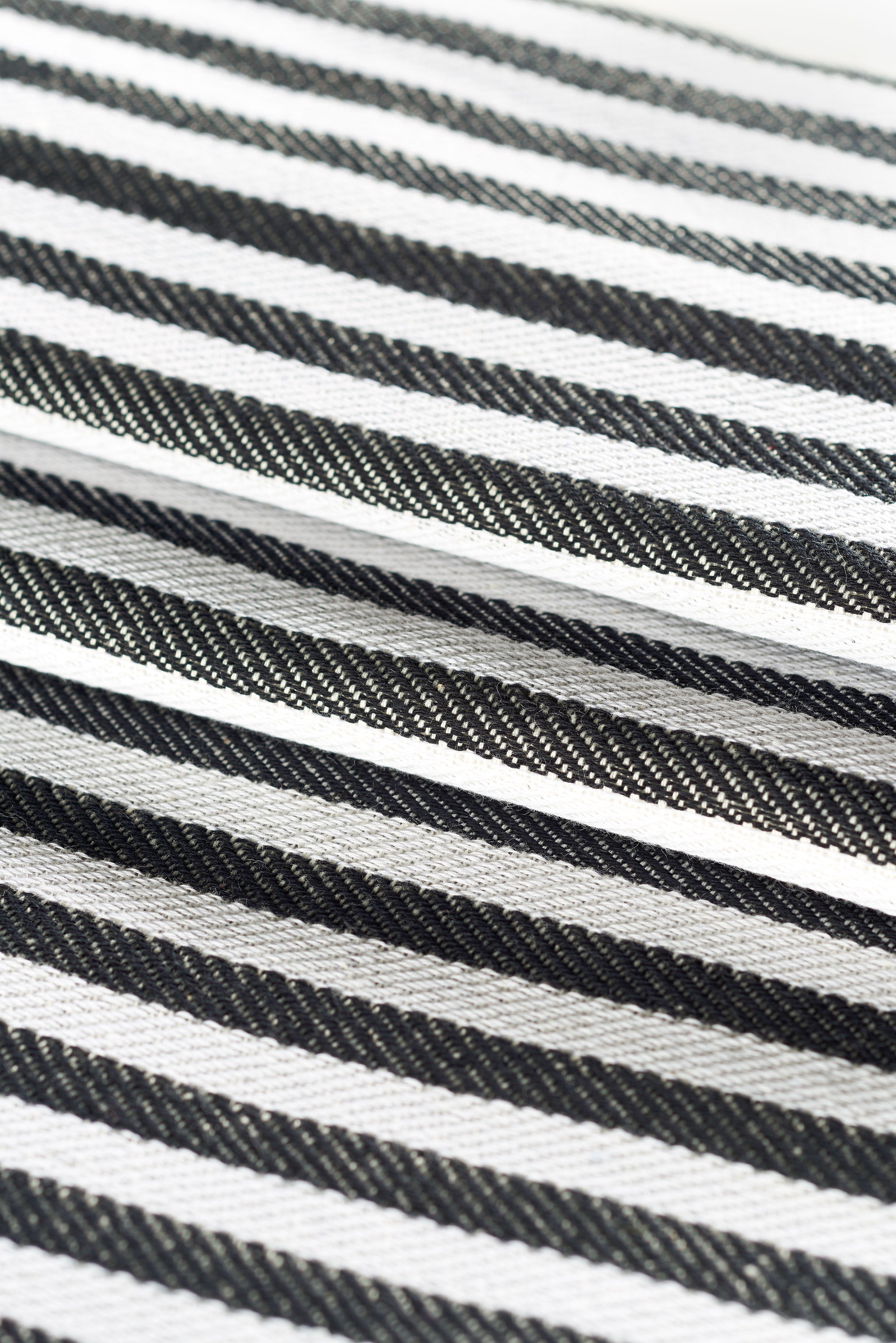 black and white striped beach towel