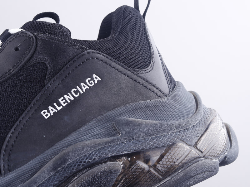 balenciaga triple s black red legit check