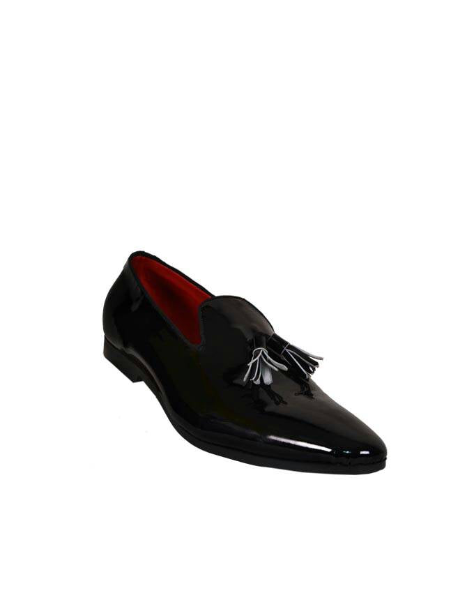 PATENT CHURCHILL SHOES WITH TASSEL