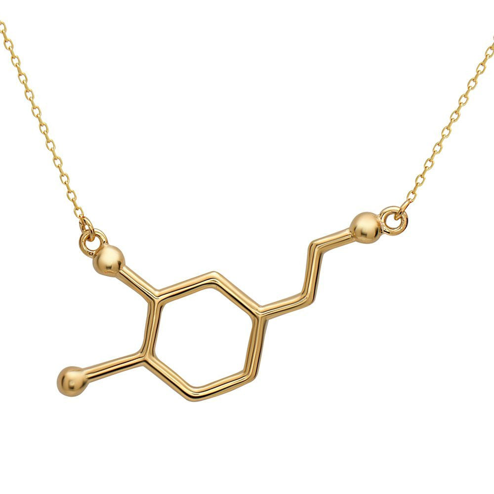 Dopamine Molecule Necklace available in 3 colors