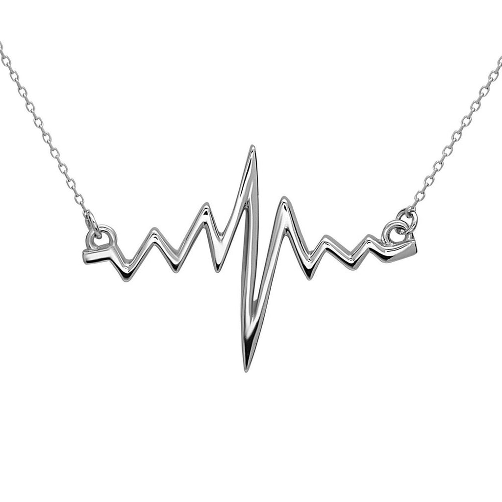 heartbeat necklace with diamonds