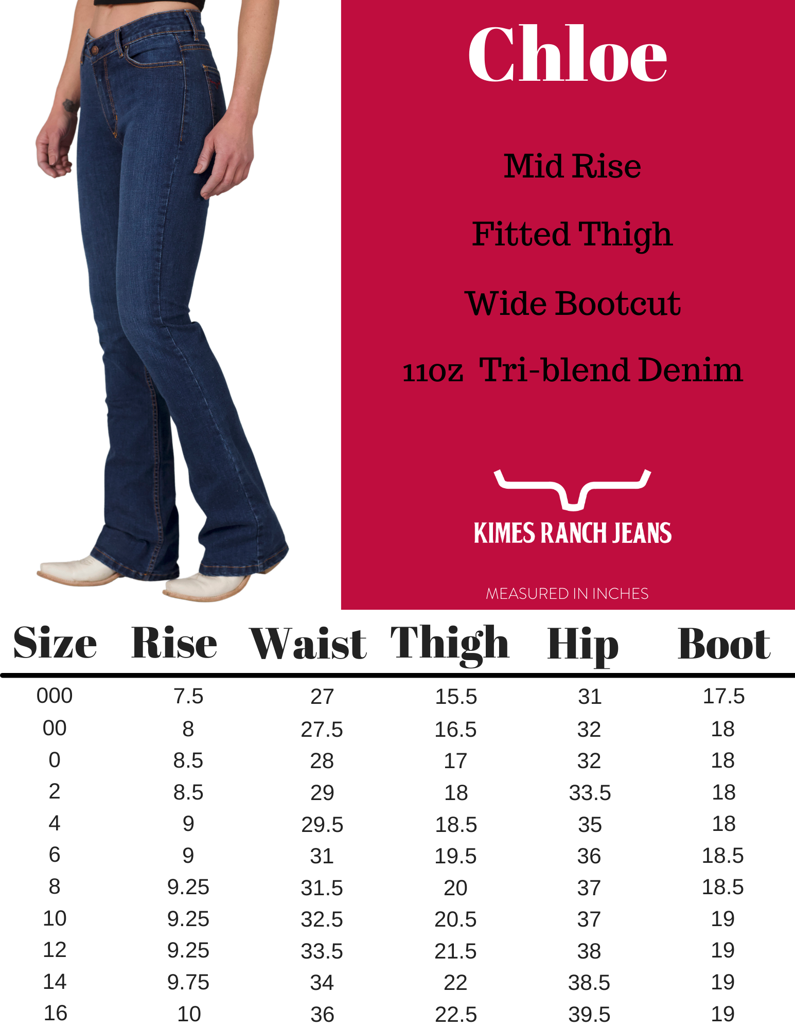 Kids Jeans Size Chart