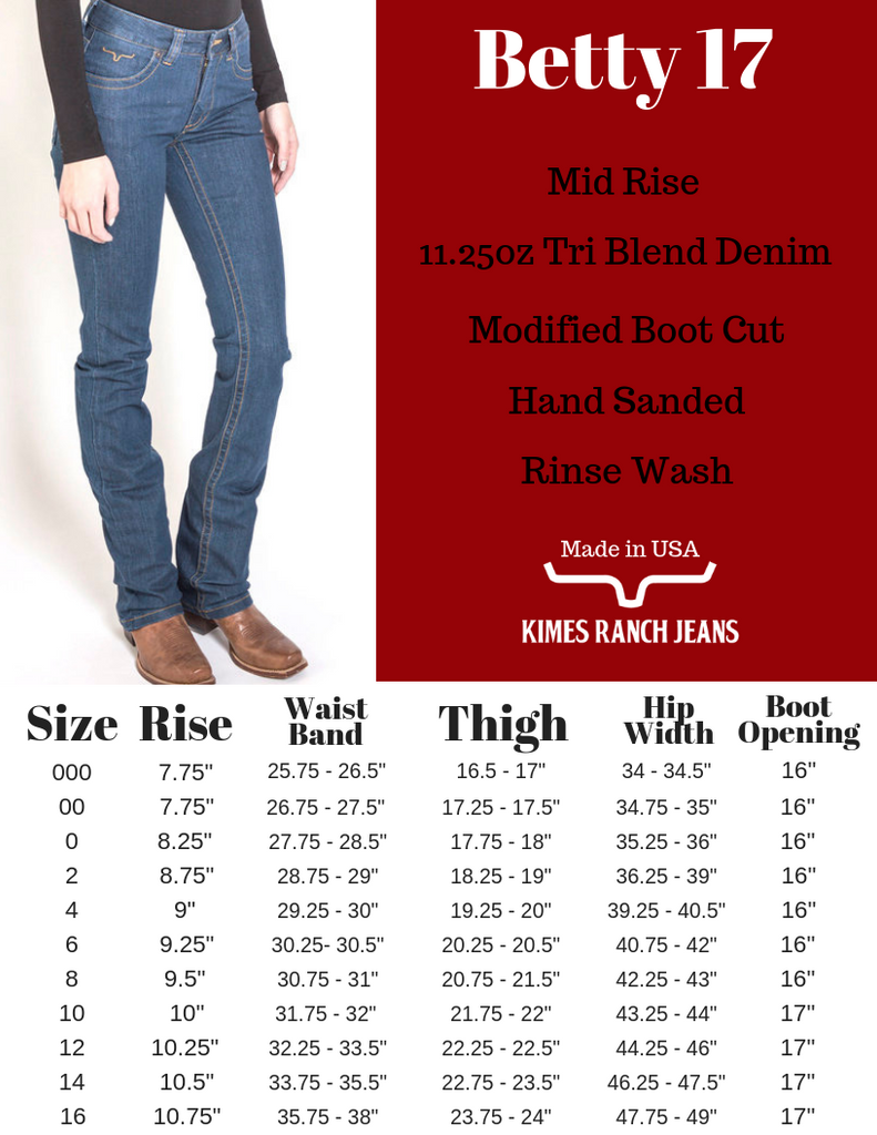 Size Chart – Kimes Ranch