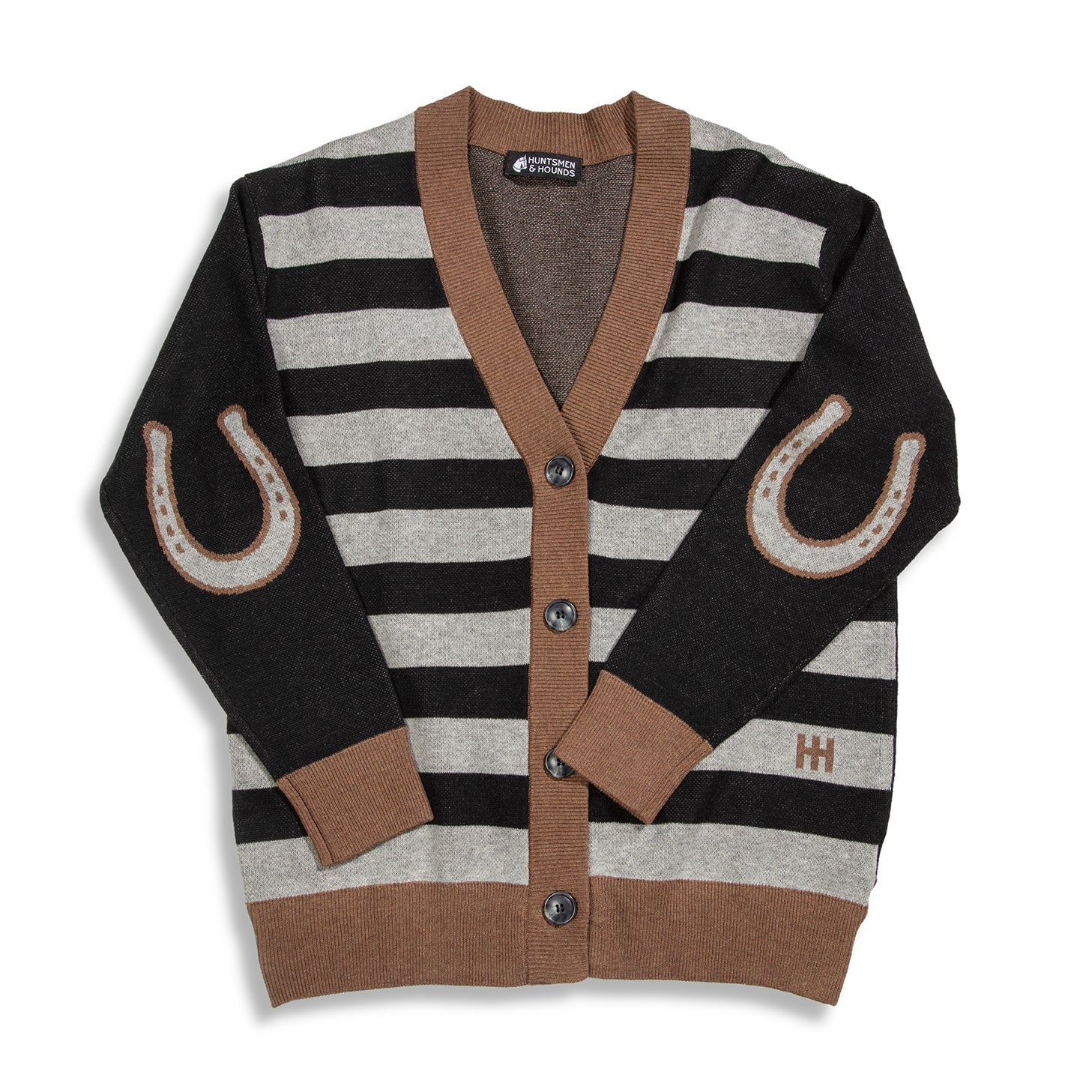Lucky Stripe Cardigan Black/Grey
