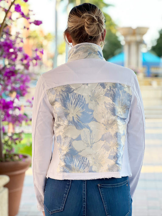 The Light Denim Jacket / Green Leaf Hydrangea – Stacy Bradley Design