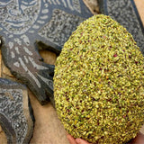 Uovo di Cioccolato al Pistacchio Ricoperto di Granella di Pistacchio - Diversi Formati - 1,2 kg