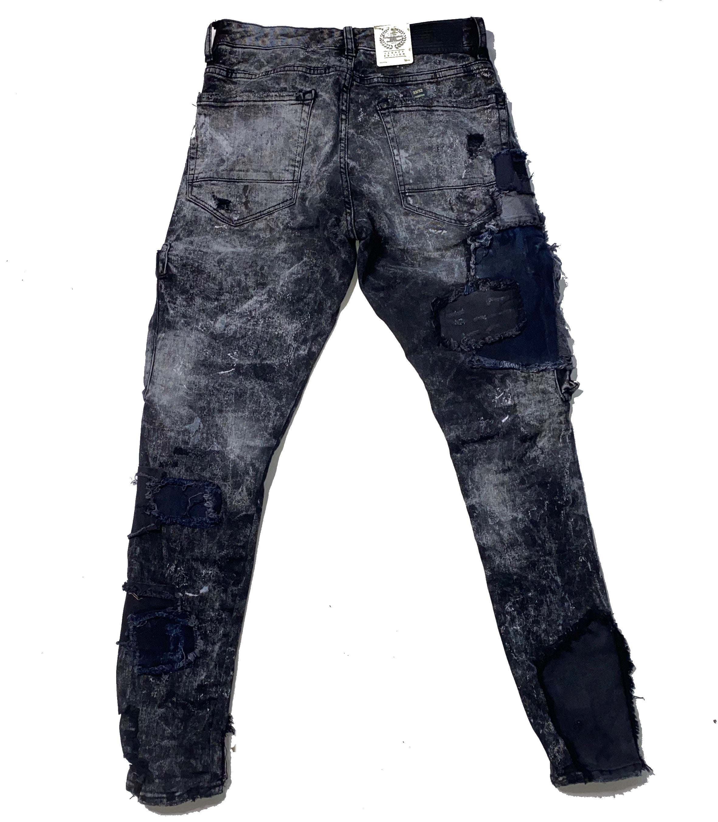 Jordan Craig Vintage Black Destroyed Jeans – R.O.K. Island Clothing