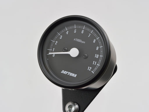 Motorcycle Tachometer 8,000 RPM l 60mm Gauge l Chrome Black