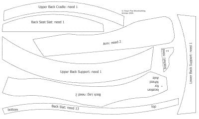 Adirondack Chair Templates for Download; PDF File Only – King's Fine