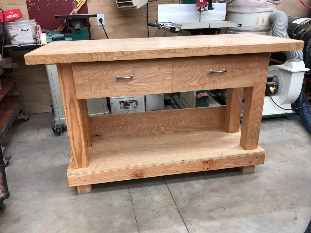 Basic Workbench With Drawers 3d Plans King S Fine Woodworking Inc