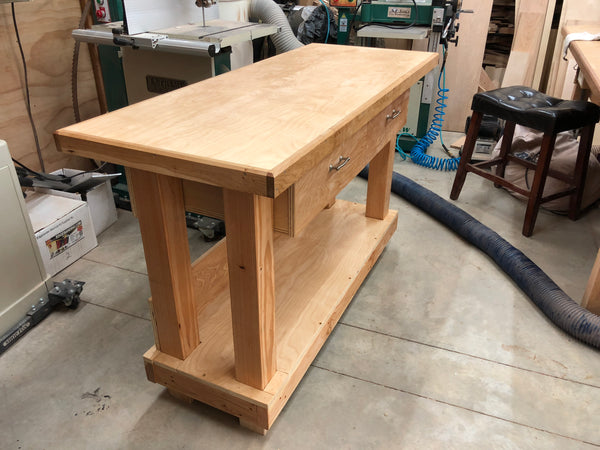 Basic Workbench with Drawers 3D Plans – King's Fine Woodworking Inc