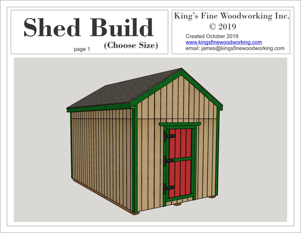 Shed Building Plans – King's Fine Woodworking Inc