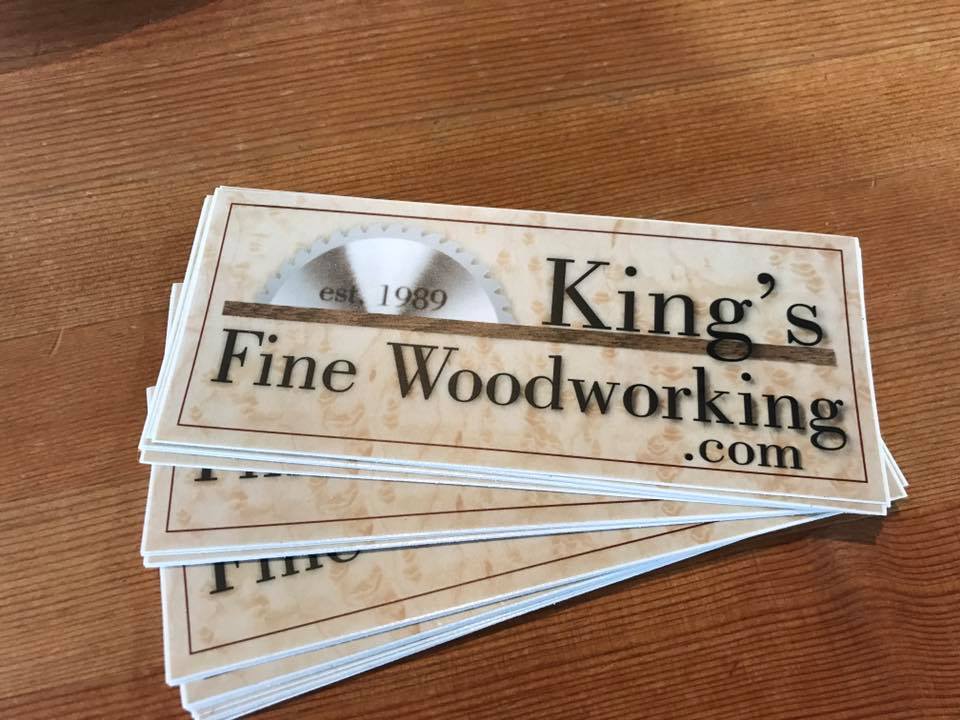 Official Sticker for King's Fine Woodworking – King's Fine Woodworking Inc