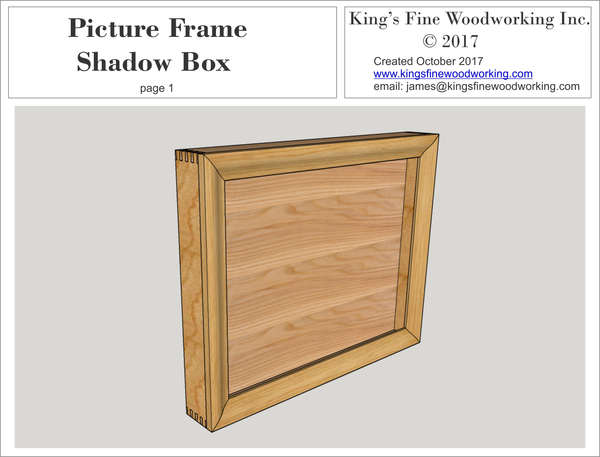 Picture Frame Shadow Box Plans – King's Fine Woodworking Inc