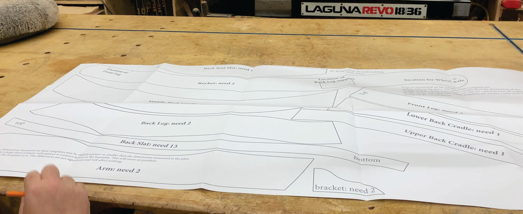 Rocking Chair Templates, Adirondack Style - shipped in Large Format En