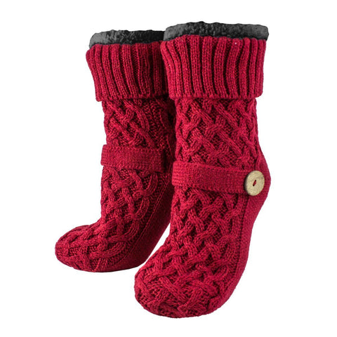Argan Infused Sweater Non-Skid Slipper Socks - MinxNY.com